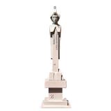 Collection of 3 Ceramic and Wood Decorative Sculptures