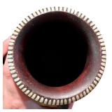 Decorative Greek Pottery Style Vase with Tribal Motif