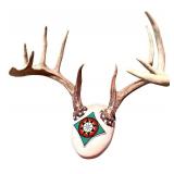 Decorative Antler Mount with Beaded Design