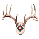 Decorative Antler Mount with Beaded Design