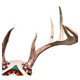 Decorative Antler Mount with Beaded Design