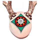 Decorative Antler Mount with Beaded Design