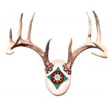 Decorative Antler Mount with Beaded Design