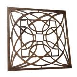 Set of 3 Geometric Metal Wall Art Panels in Copper Frames