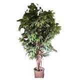 Artificial Large Indoor Plant in Wicker Basket