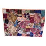 Handcrafted Embroidered Textile Wall Art