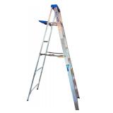 Werner 8 ft Aluminum Step Ladder 250 lbs Load Capacity