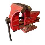 Vintage Workbench with Wood Vice and Angle Cutting Guide