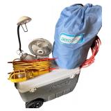 Outdoor Camping and Patio Collection with Coleman Cooler, AeroBed, and Decorations