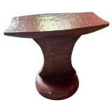 Vintage Hand-Carved Wooden Side Table