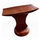 Vintage Hand-Carved Wooden Side Table