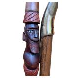 Set of Vintage Hand-Carved Walking Sticks