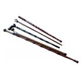Set of Vintage Hand-Carved Walking Sticks