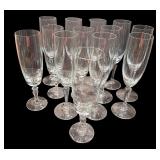 Collection of Elegant Glassware Including Stemware and Carafe