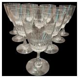 Collection of Elegant Glassware Including Stemware and Carafe