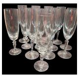 Collection of Elegant Glassware Including Stemware and Carafe