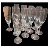 Collection of Elegant Glassware Including Stemware and Carafe