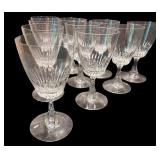 Collection of Elegant Glassware Including Stemware and Carafe