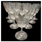 Collection of Elegant Glassware Including Stemware and Carafe
