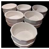 Vintage White Ceramic Soup Tureens with Bowls Set