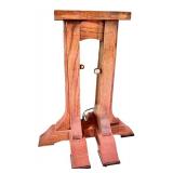 Stained Glass Table Lamp with Wooden Base