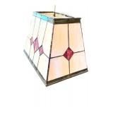 Stained Glass Table Lamp with Wooden Base