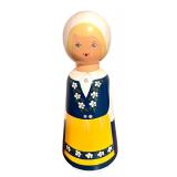 Vintage Swedish Allan Flick Wooden Bottle Opener Dolls Pair