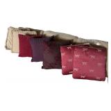 Collection of Decorative Throw Pillows in Assorted Patterns and Colors