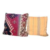 Collection of Decorative Throw Pillows in Assorted Patterns and Colors