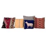 Collection of Decorative Throw Pillows in Assorted Patterns and Colors