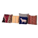 Collection of Decorative Throw Pillows in Assorted Patterns and Colors