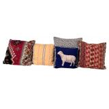 Collection of Decorative Throw Pillows in Assorted Patterns and Colors