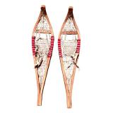 Holiday Decor Lot with Santa Figure, Pair of Wooden Snowshoes, and 2 Gnome Plush Figures