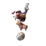 Collection of Global Folk Art Figures and Handcrafted Serving Utensils