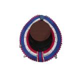 Set of 3 Maasai Beaded Collar Necklaces with Metal Accents