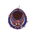 Set of 3 Maasai Beaded Collar Necklaces with Metal Accents