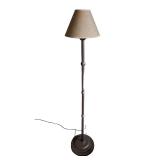 Traditional Metal Floor Lamp with Beige Shade