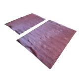 Pair of Woven Purple Rectangular Accent Rugs