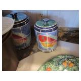 Tiled Fish style Canister set, lidd... Tiled Fish style Canister set, lidd...