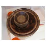 Patchwork wood mixing and salad bow... Patchwork wood mixing and salad bow...