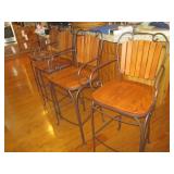 Set of 4 very sturdy wrought iron a... Set of 4 very sturdy wrought iron a...