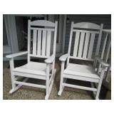 Pair of sturdy wood Rocking chairs... Pair of sturdy wood Rocking chairs...