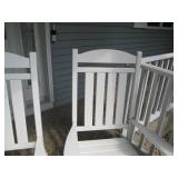Pair of sturdy wood Rocking chairs... Pair of sturdy wood Rocking chairs...