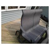 Very heavy metal framed patio table... Very heavy metal framed patio table...