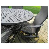 Very heavy metal framed patio table... Very heavy metal framed patio table...