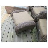 Wicker Patio Couch, coffee table, t... Wicker Patio Couch, coffee table, t...