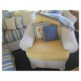White wicker rattan sectional sofa,... White wicker rattan sectional sofa,...