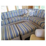 White wicker rattan sectional sofa,... White wicker rattan sectional sofa,...