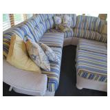 White wicker rattan sectional sofa,... White wicker rattan sectional sofa,...