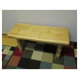 Cut Wood log entry bench approx 36i... Cut Wood log entry bench approx 36i...